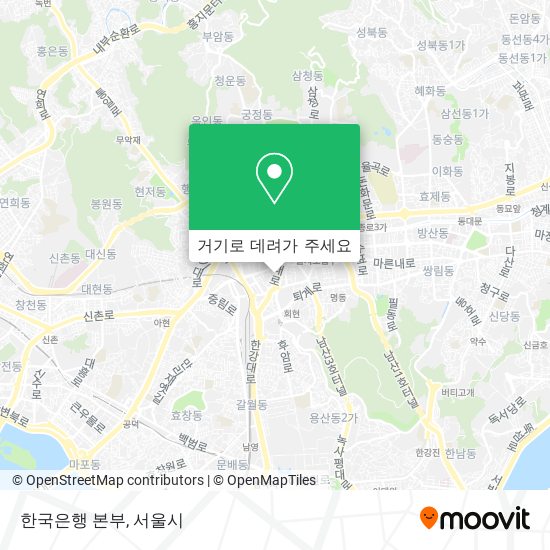 한국은행 본부 지도