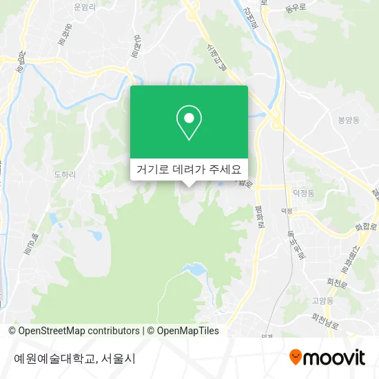 예원예술대학교 지도