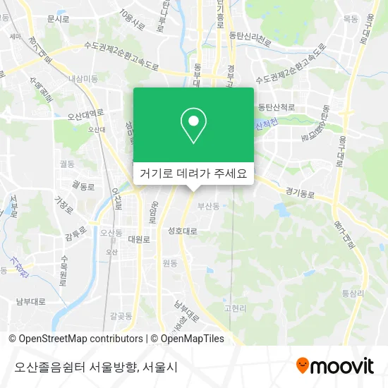 오산졸음쉼터 서울방향 지도