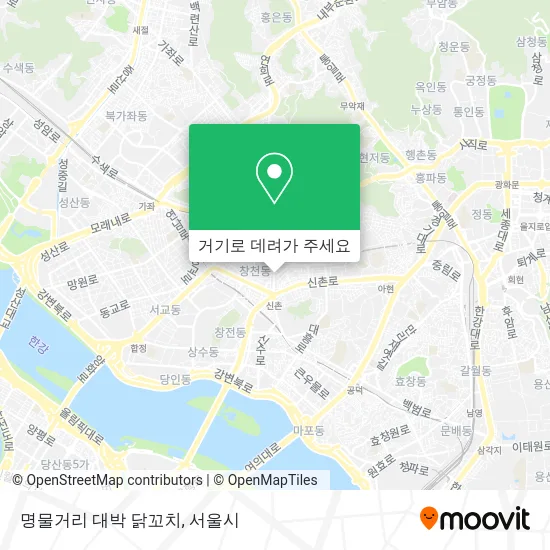 명물거리 대박 닭꼬치 지도