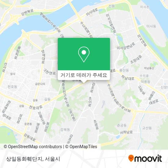 상일동화훼단지 지도