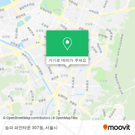 송파 파인타운 307동 지도