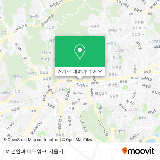 예본안과 네트워크 지도