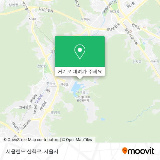 서울랜드 산책로 지도
