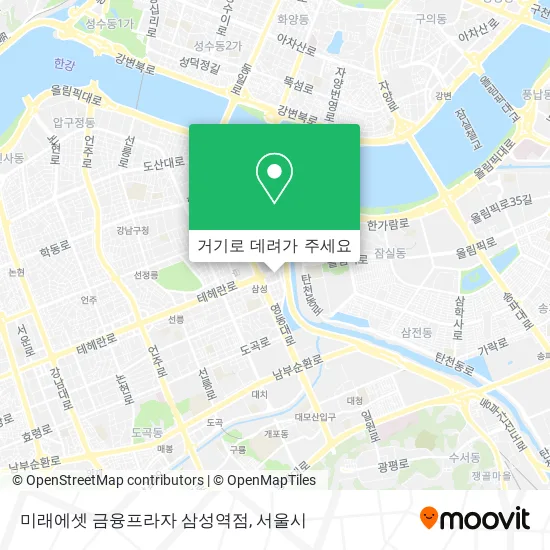 미래에셋 금융프라자 삼성역점 지도