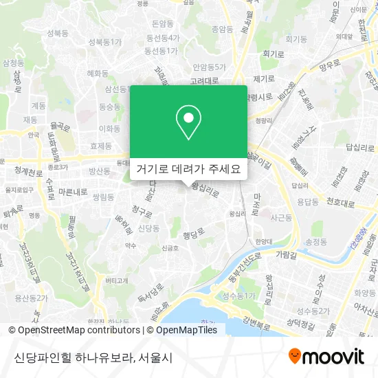신당파인힐 하나유보라 지도