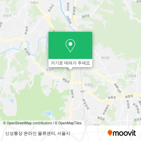 신성통상 온라인 물류센터 지도
