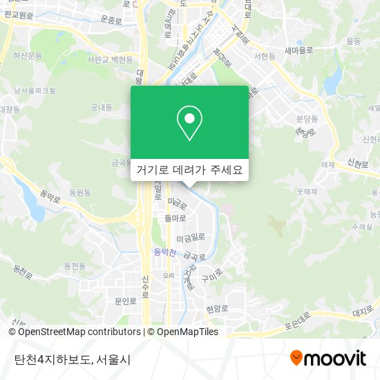 탄천4지하보도 지도