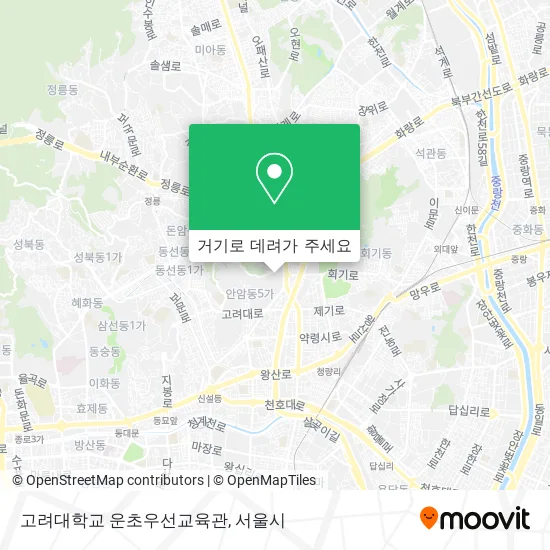 고려대학교 운초우선교육관 지도