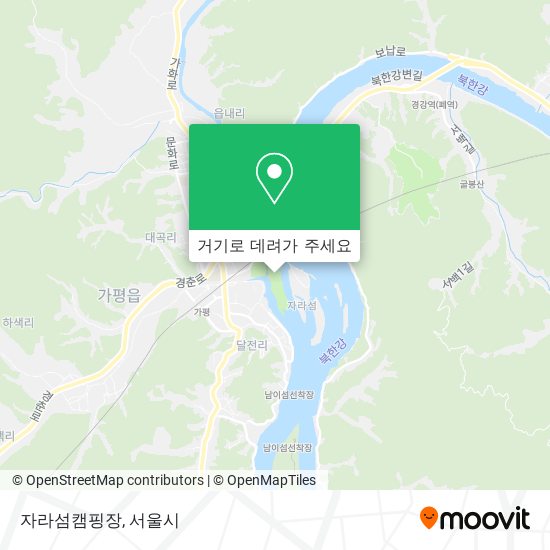 자라섬캠핑장 지도