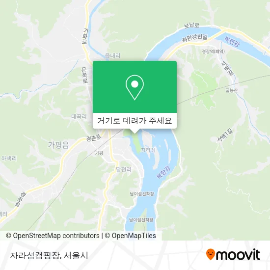 자라섬캠핑장 지도
