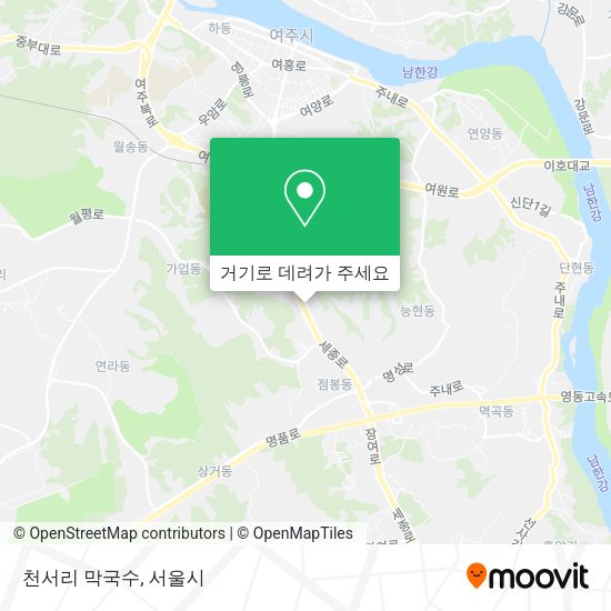 천서리 막국수 지도