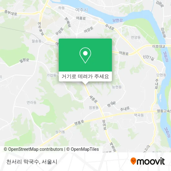 천서리 막국수 지도