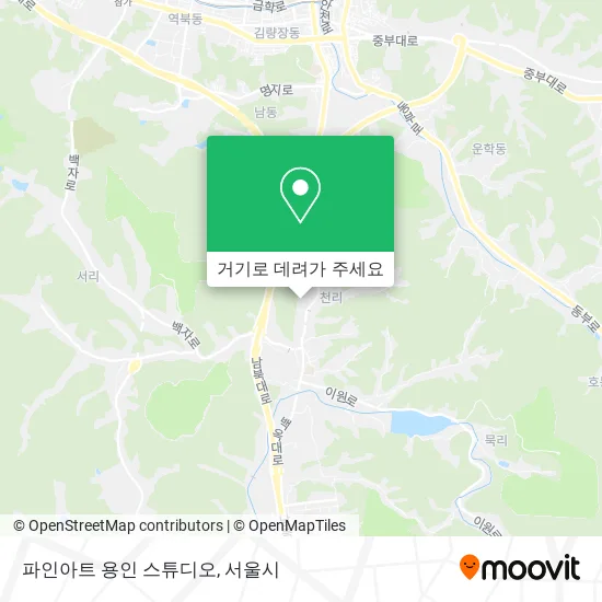 파인아트 용인 스튜디오 지도