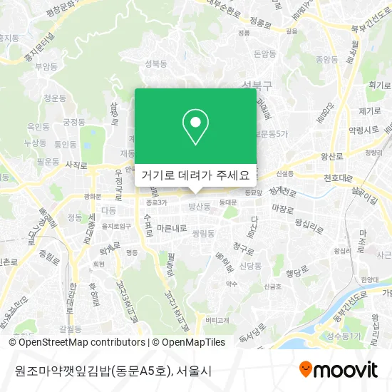 원조마약깻잎김밥(동문A5호) 지도