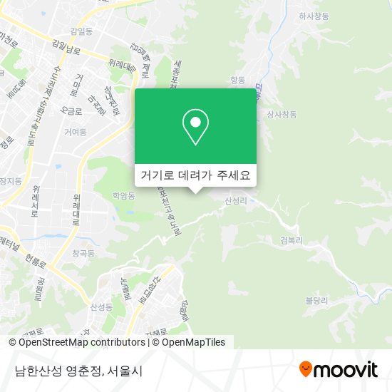 남한산성 영춘정 지도
