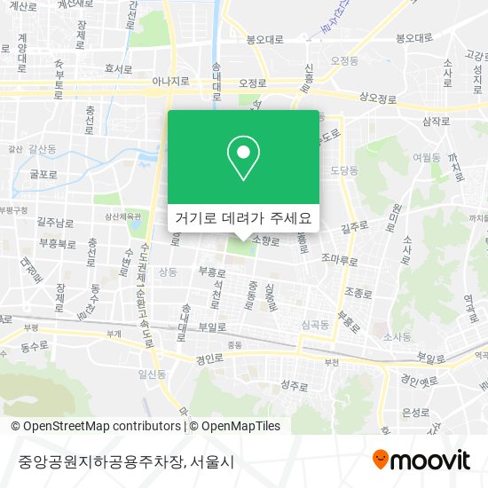 중앙공원지하공용주차장 지도