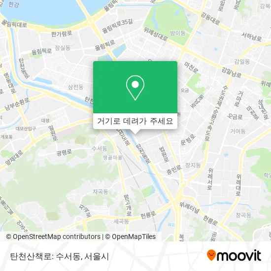 탄천산책로: 수서동 지도