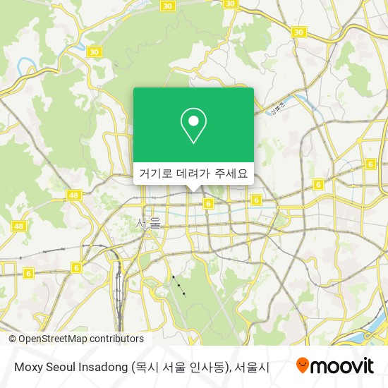 Moxy Seoul Insadong (목시 서울 인사동) 지도