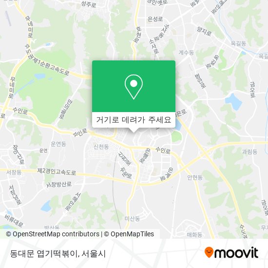 동대문 엽기떡볶이 지도