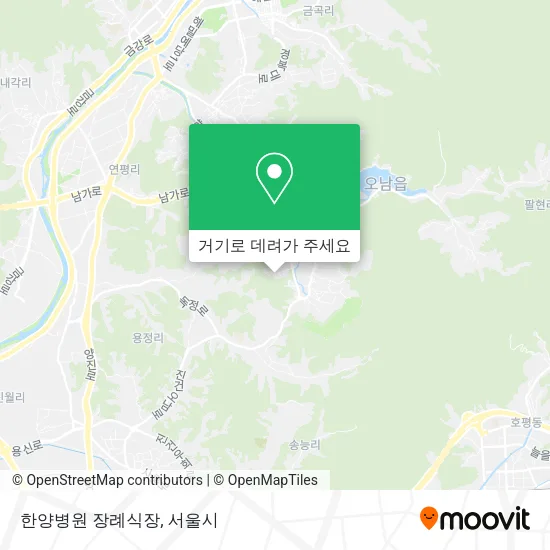 한양병원 장례식장 지도