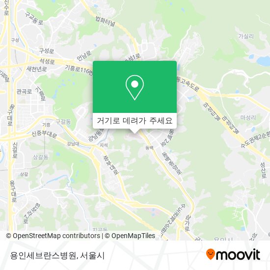 용인세브란스병원 지도