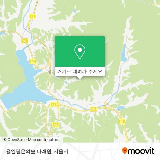 용인평온의숲 나래원 지도