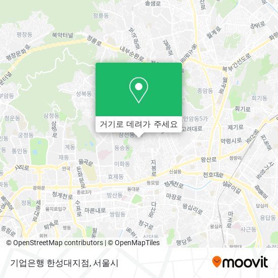기업은행 한성대지점 지도