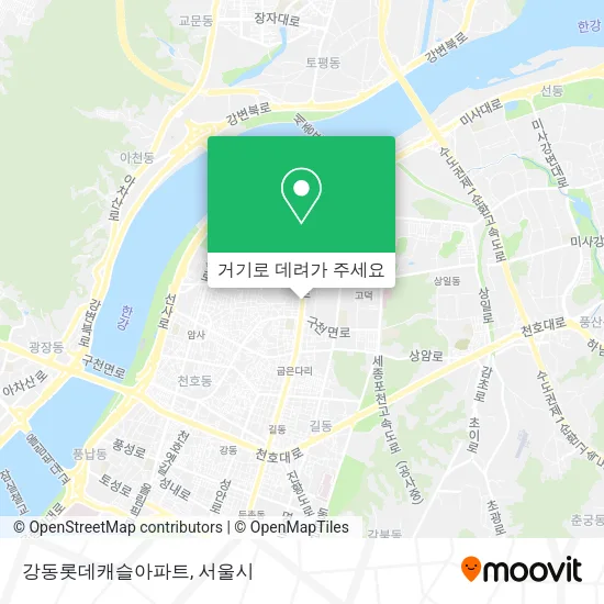 강동롯데캐슬아파트 지도