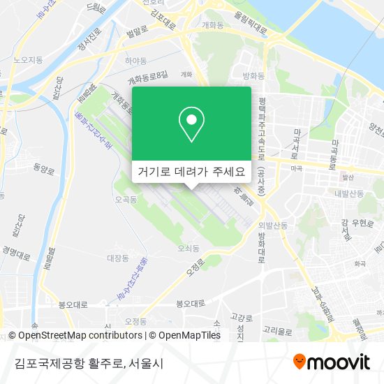 김포국제공항 활주로 지도