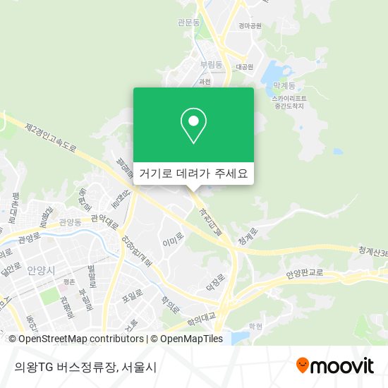 의왕TG 버스정류장 지도