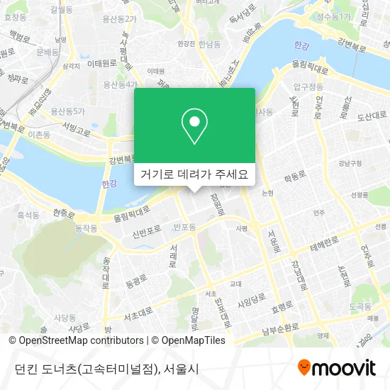 던킨 도너츠(고속터미널점) 지도