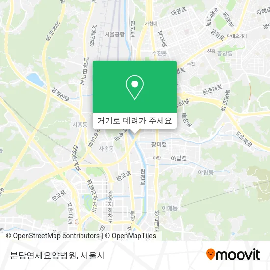 분당연세요양병원 지도