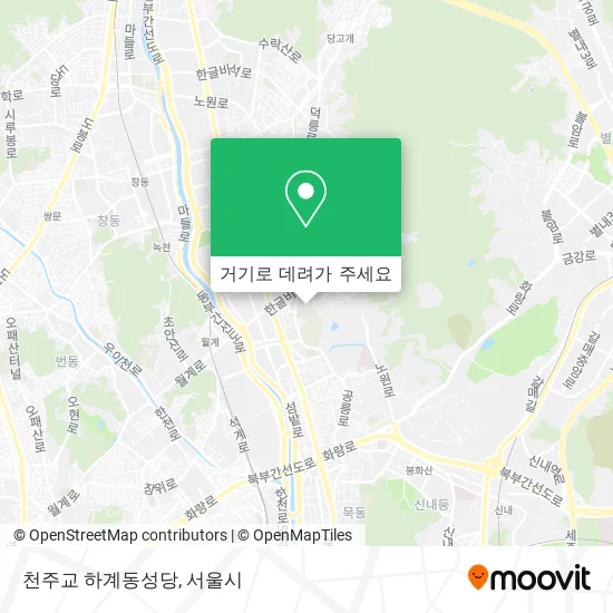 천주교 하계동성당 지도