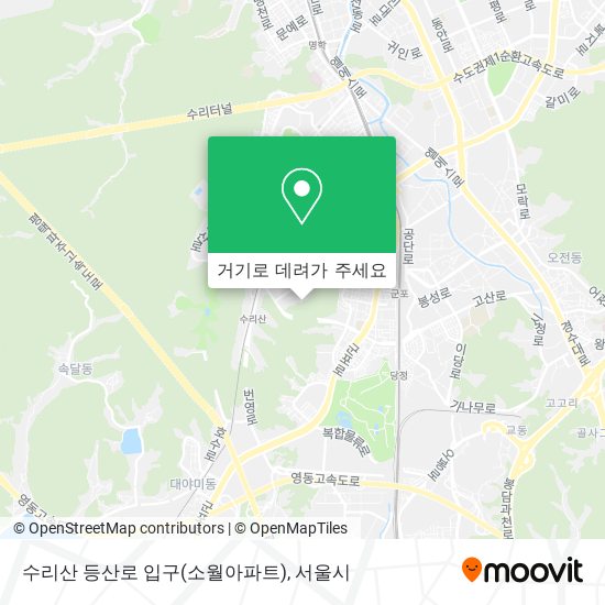 수리산 등산로 입구(소월아파트) 지도