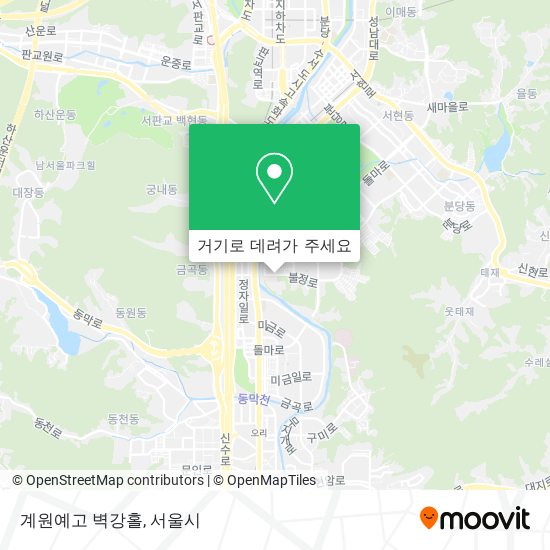 계원예고 벽강홀 지도