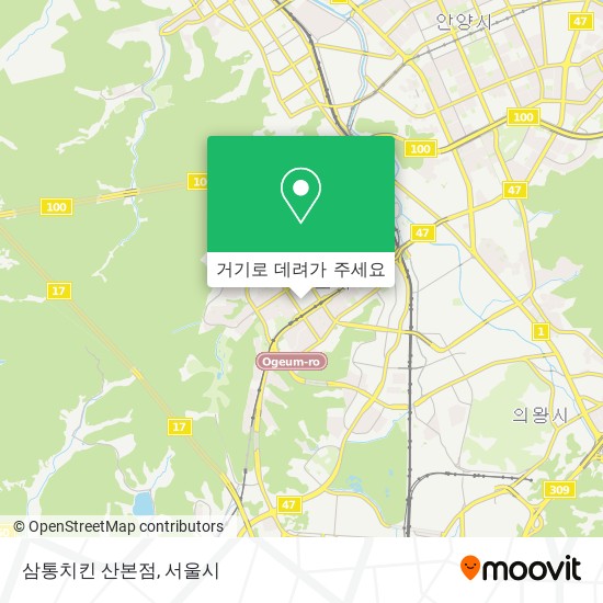 삼통치킨 산본점 지도