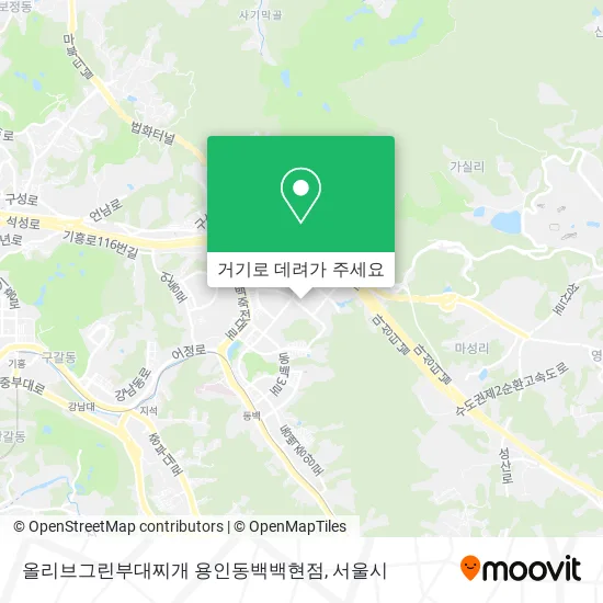 올리브그린부대찌개 용인동백백현점 지도