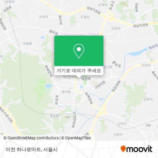 이천 하나로마트 지도