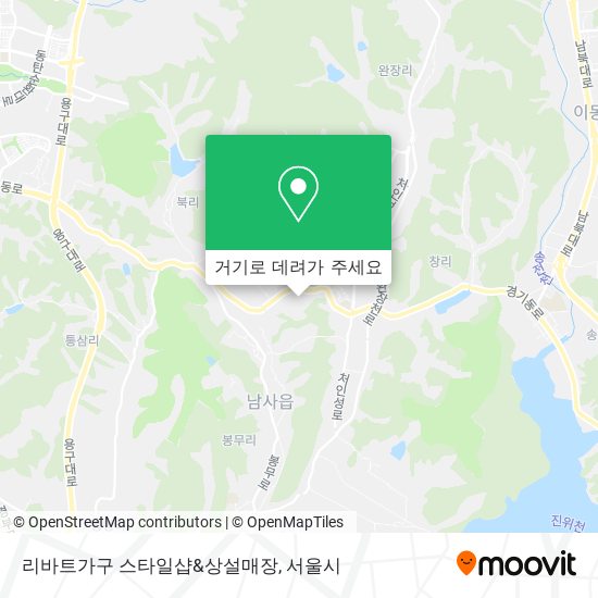 리바트가구 스타일샵&상설매장 지도