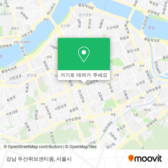 강남 두산위브센티움 지도