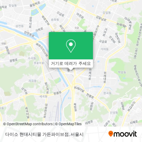 다이소 현대시티몰 가든파이브점 지도