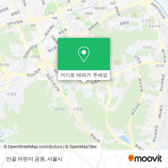 안골 어린이 공원 지도