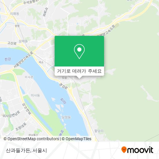 산과들가든 지도