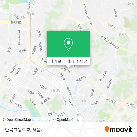 안곡고등학교 지도