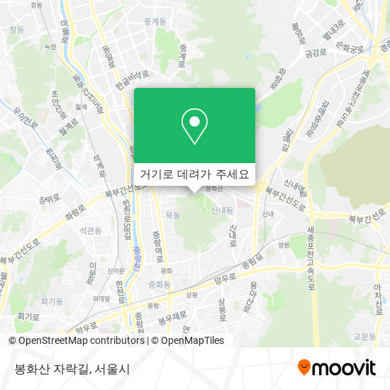 봉화산 자락길 지도