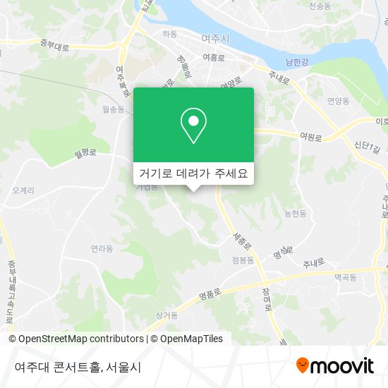 여주대 콘서트홀 지도