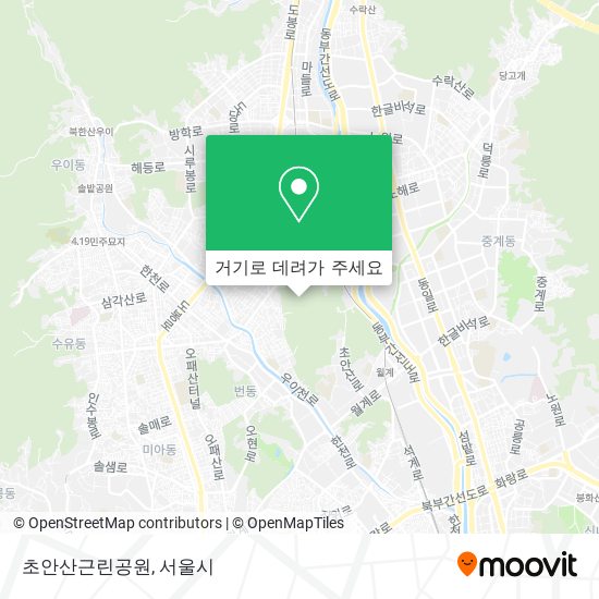 초안산근린공원 지도