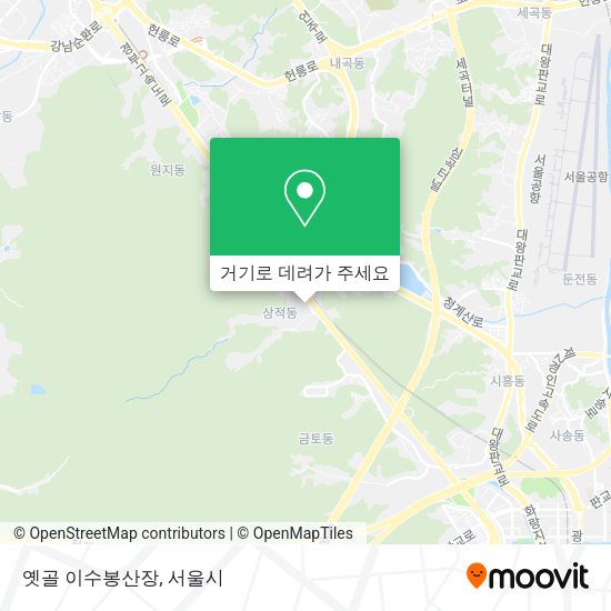 옛골 이수봉산장 지도