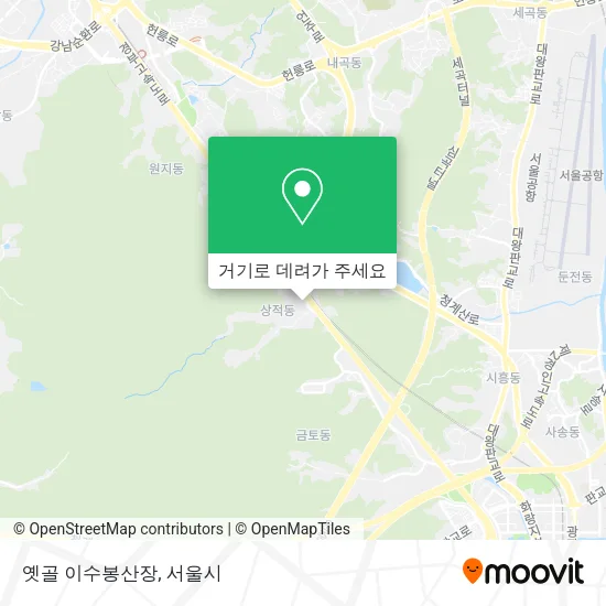 옛골 이수봉산장 지도